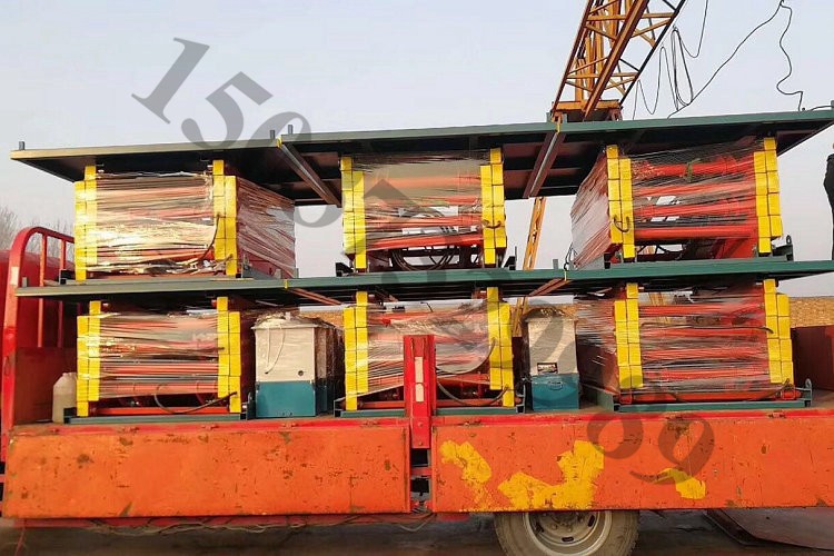 6台固定式升降平台发往安徽阜阳